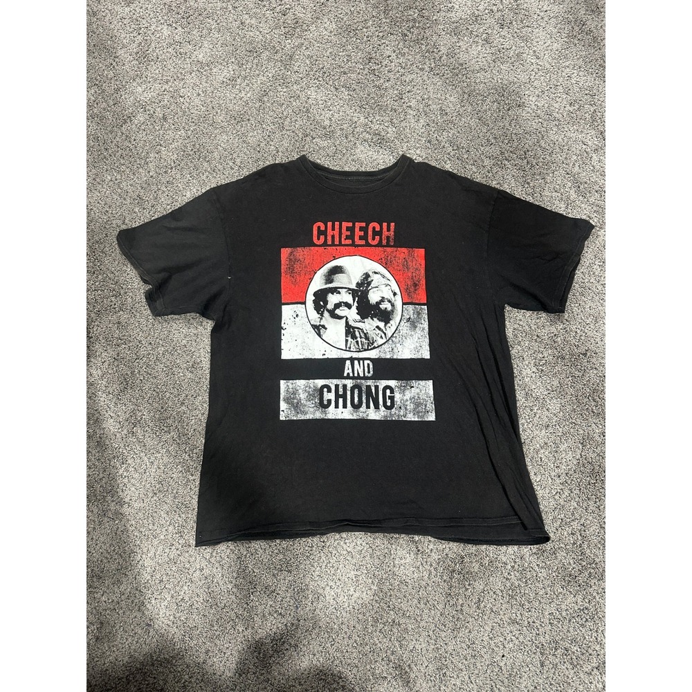 Cheech & Chong T-Shirt Graphic Print Black 3XL Excellent